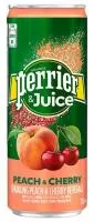 Вода «Perrier / Перье» 0.25 литра, газ, персик/вишня, ж/б, 4 шт. в уп. картинки